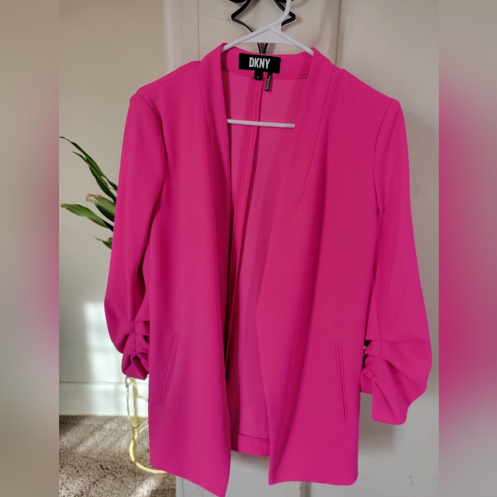 DKNY Women's Vibrant Pink Jacket Blazer XS